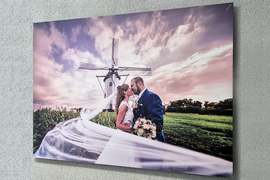 trouwfoto op aluminium printen
